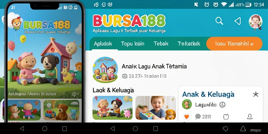 Tampilan antarmuka BURSA188 yang ceria dan ramah anak.
