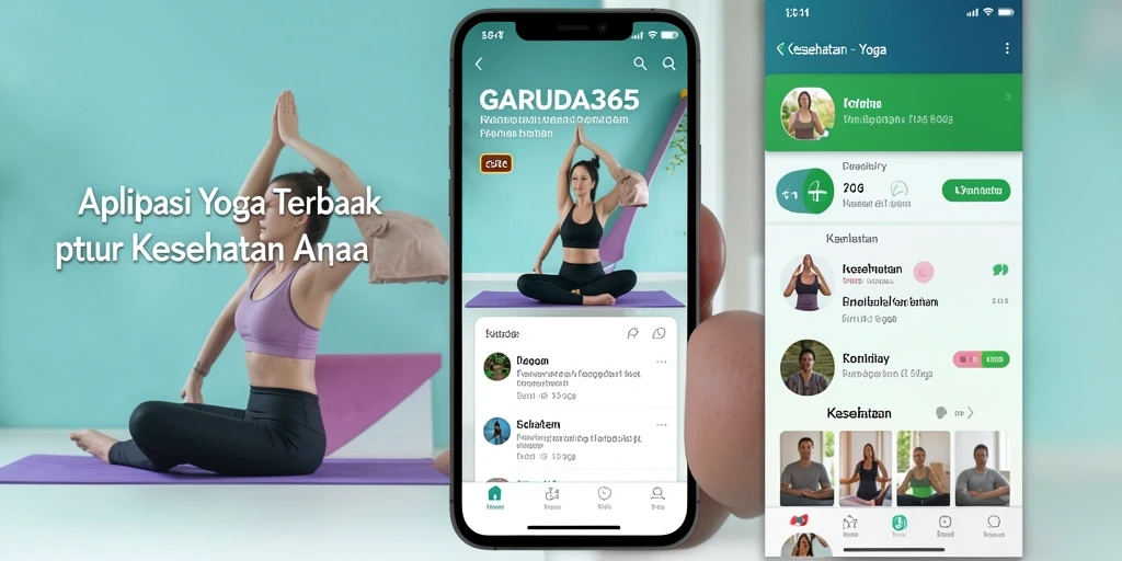 Antarmuka GARUDA365 yang sederhana dan fungsional untuk yoga.
