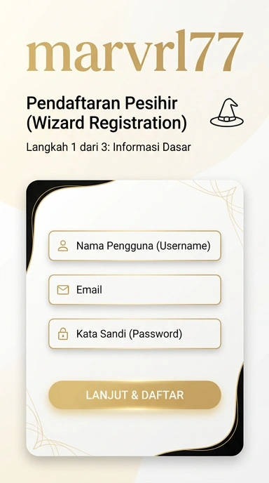 Tampilan halaman daftar marvrl77